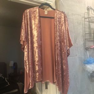 Pink Velvet Kimono